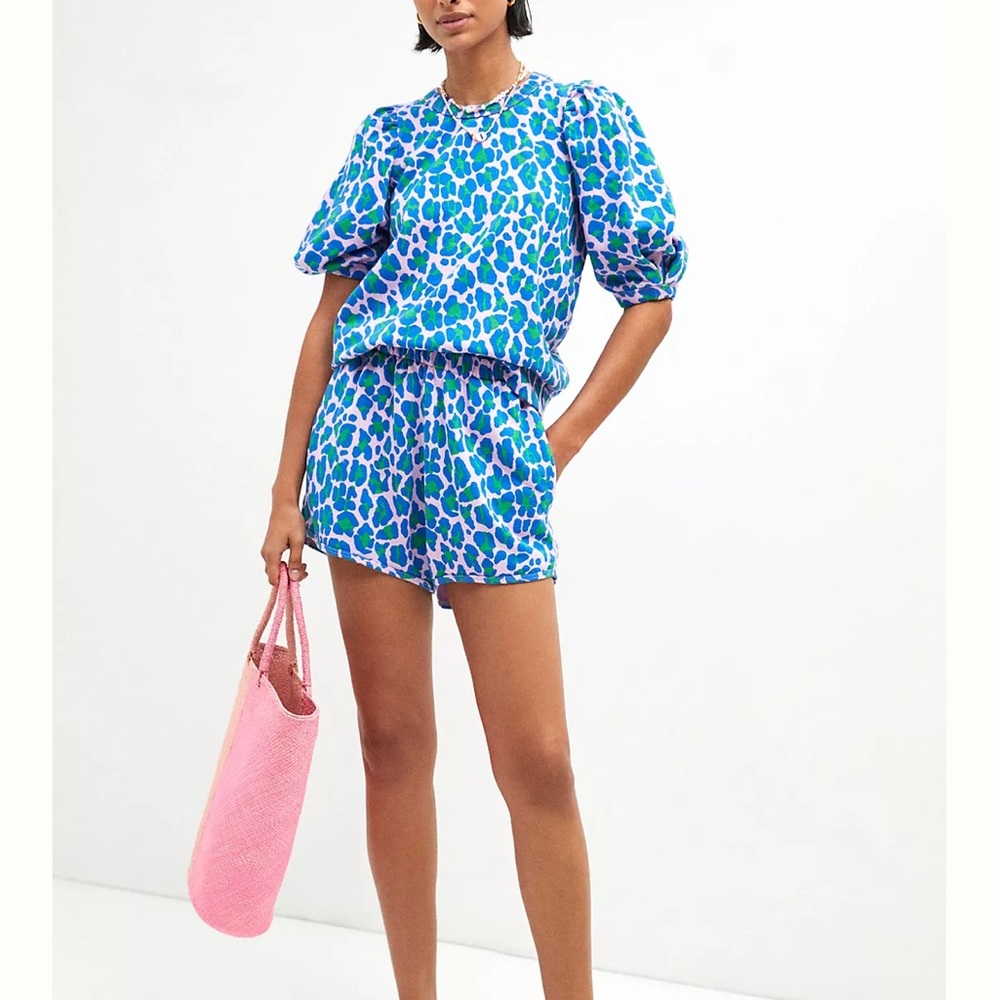 Clare V Floral Leopard Set, Large